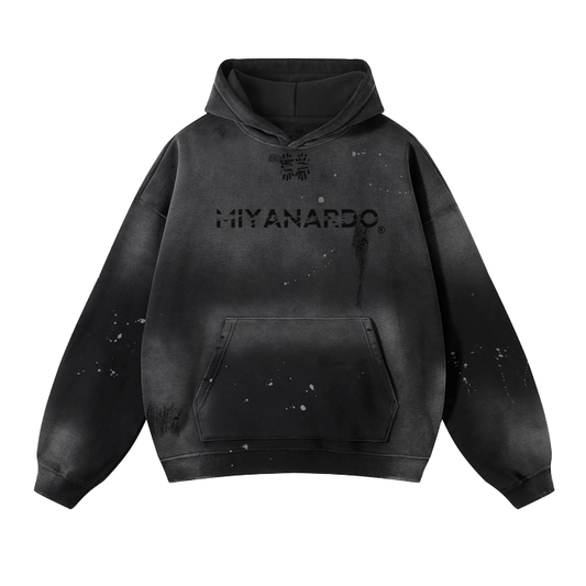 Miyanardo® (FW2425 Original Release) “Ripped” Vintage Wash Frayed Fleece Hoodie