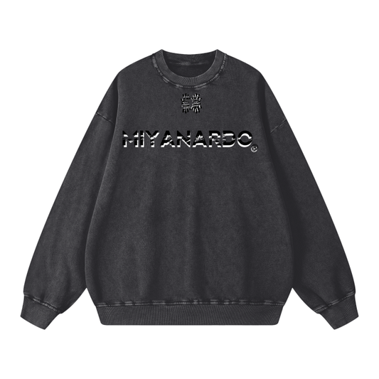 Miyanardo® (FW2425 Original Release) “Ripped” Acid Wash Oversize Sweatshirt