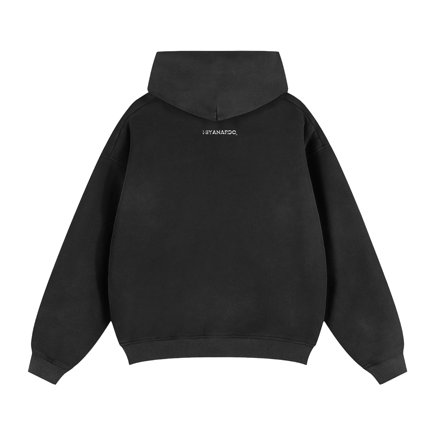 Miyanardo® (SS25 Original Release) “Ripped” Black Sunfade Boxy Hoodie