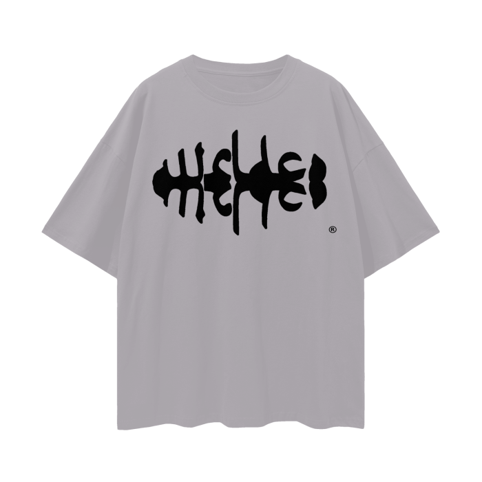 WRLDCO® (FW2425 Never Forgot Release) “Spine” Oversize Deep Drop Shoulder Tee (Black Print)