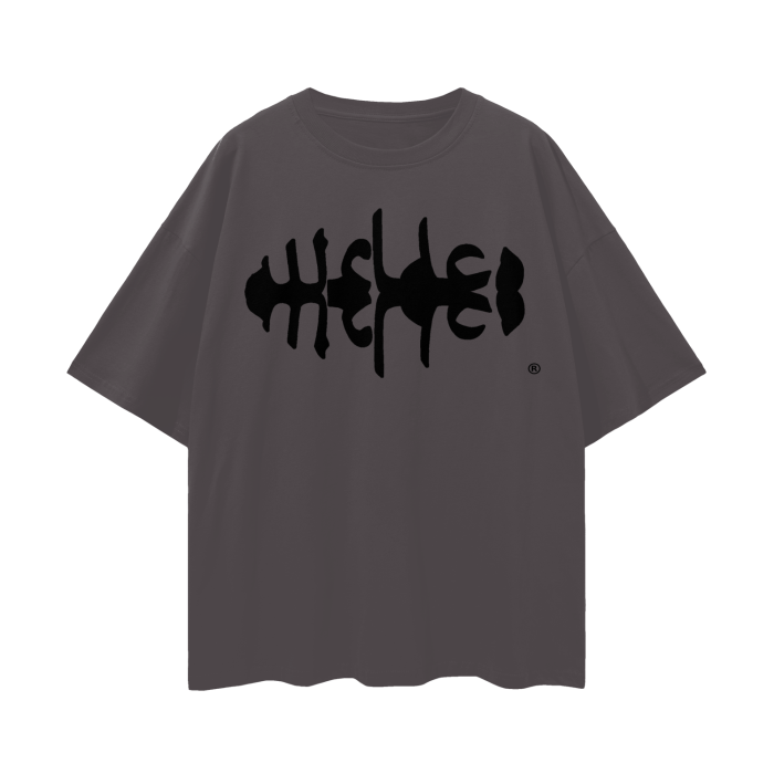 WRLDCO® (FW2425 Never Forgot Release) “Spine” Oversize Deep Drop Shoulder Tee (Black Print)