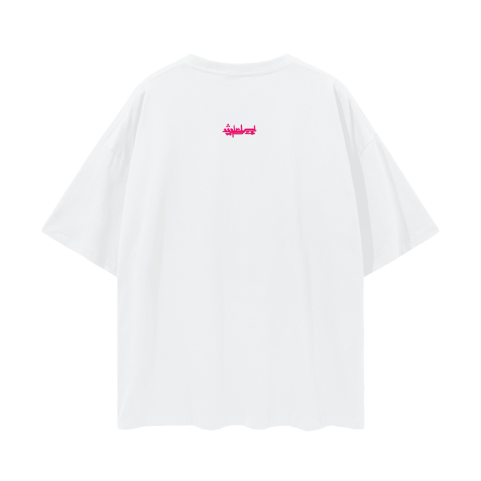 WRLDCO® (FW2425 Never Forgot Release) “Hand Signs” Oversize Deep Drop Shoulder Tee (Pink)