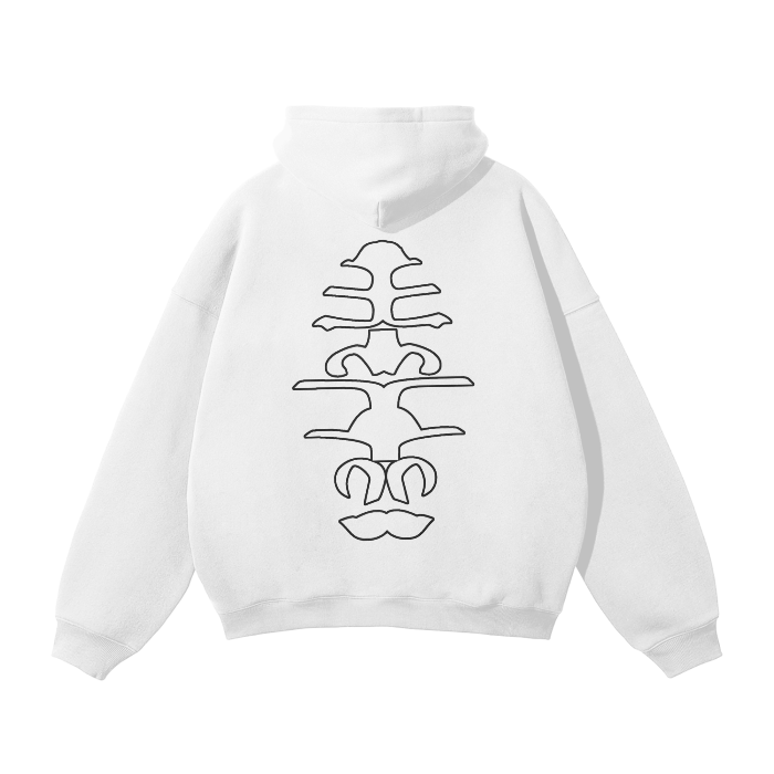 WRLDCO® (FW2425 Never Forgot Release) “Spine” Unisex Oversized Solid Color Fleece Hoodie