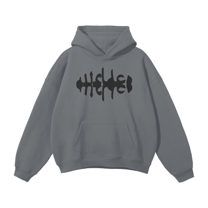 WRLDCO® (FW2425 Never Forgot Release) “Spine” Unisex Oversized Solid Color Fleece Hoodie