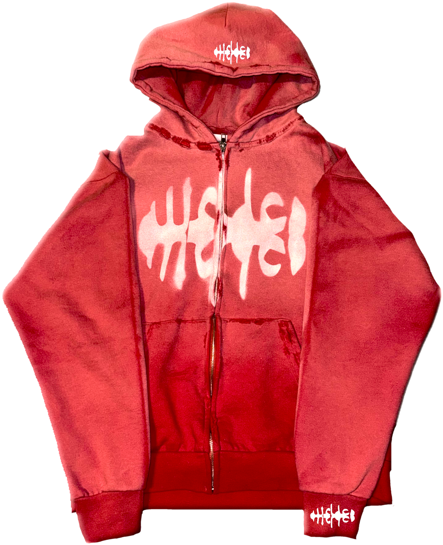 WRLDCO® (FW2425 Never Forgot Release) “WRLD MARKET” Weathered Zip Up Faded Red