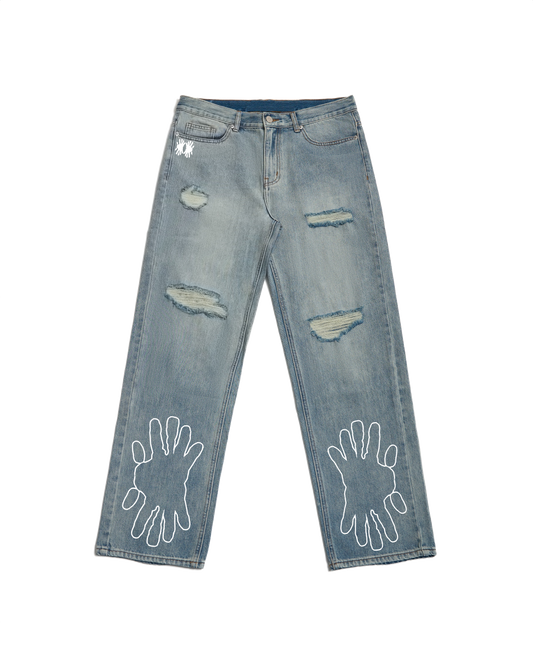 Miyanardo® (SS24) Miyanardo® "Art Project 3.0" Baggy ripped jeans (W)