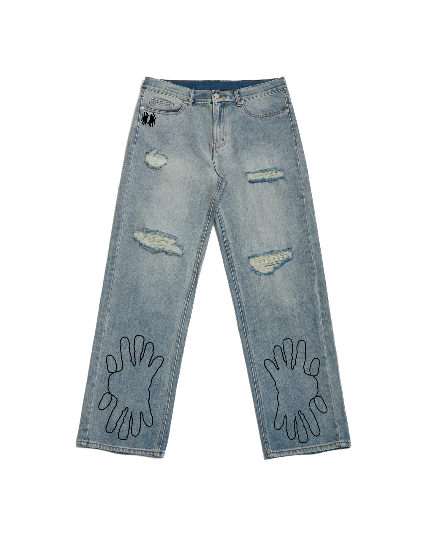 Miyanardo® (SS24) Miyanardo® "Art Project 3.0" Baggy ripped jeans (B)