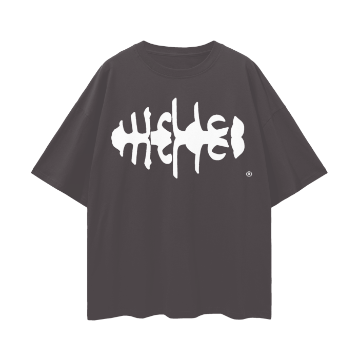 WRLDCO® (FW2425 Never Forgot Release) “Spine” Oversize Deep Drop Shoulder Tee - (White Print)