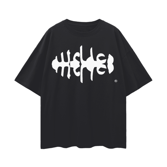 WRLDCO® (FW2425 Never Forgot Release) “Spine”   Oversize Deep Drop Shoulder Tee - (White Print)