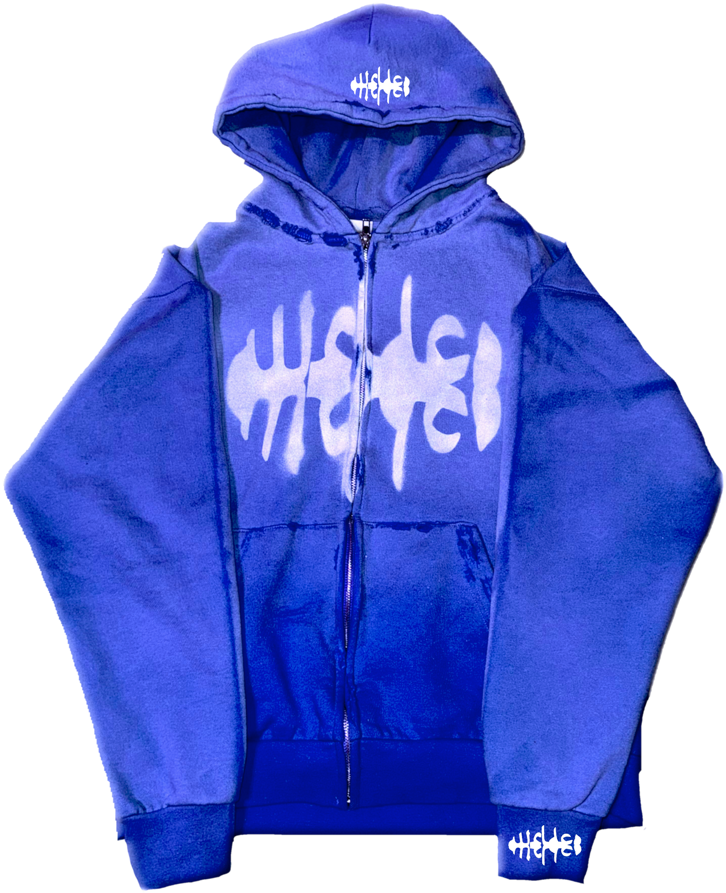 WRLDCO® (FW2425 Never Forgot Release) “WRLD MARKET” Weathered Zip Up Faded Blue